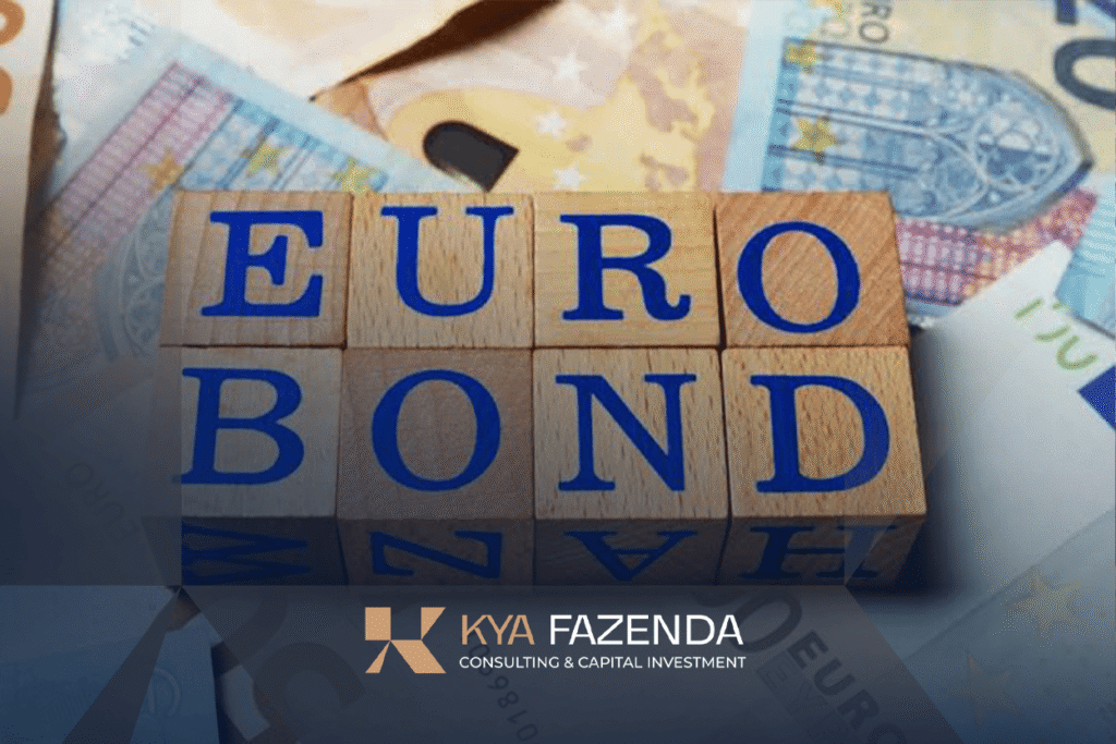 Representação visual do regresso de Angola ao mercado internacional através da emissão de Eurobonds, simbolizando confiança dos investidores.